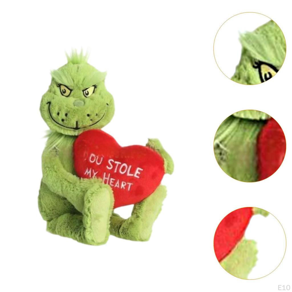 Stuffed Grinch Plush Toy Gift for Boys Girls Party Favor Christmas