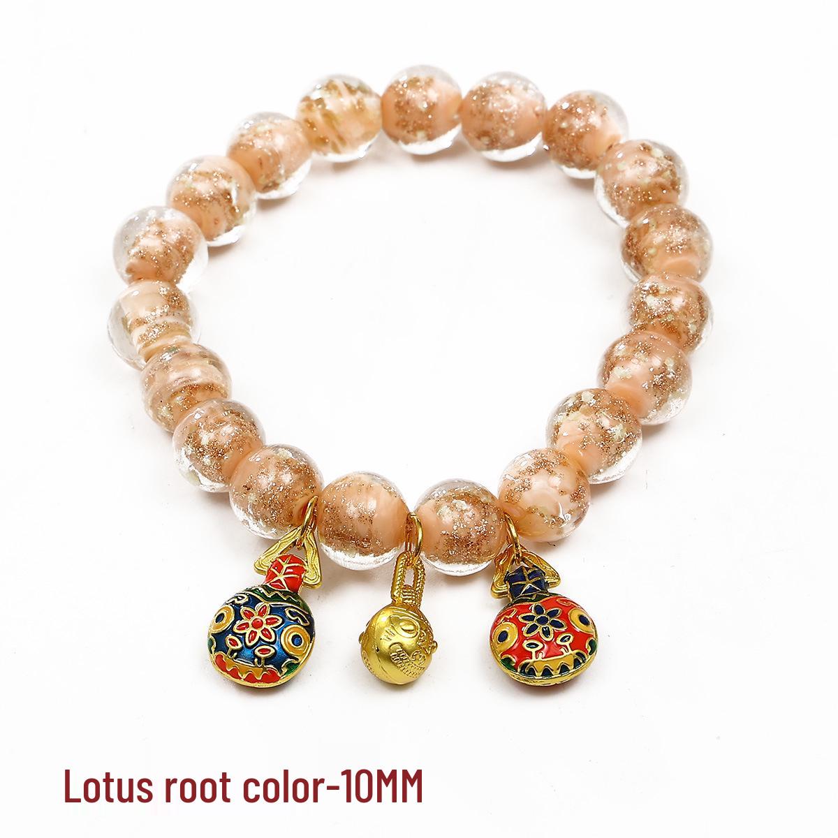 Женский светящийся браслет с пожирающим зверем, покрытый золотой фольгой