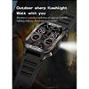 Military Grade SmartWatch Men LED flashlight Waterproof Sports Fitness Tracker Health Monitor BT Call Smartwatch For Android iOS