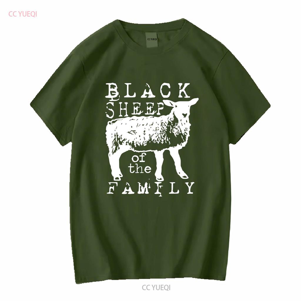Black Sheep of the Family Long or Short Sleeves Vintage Washed Streetwear Comfortable Stretched Breathable Slightly Soft Homme