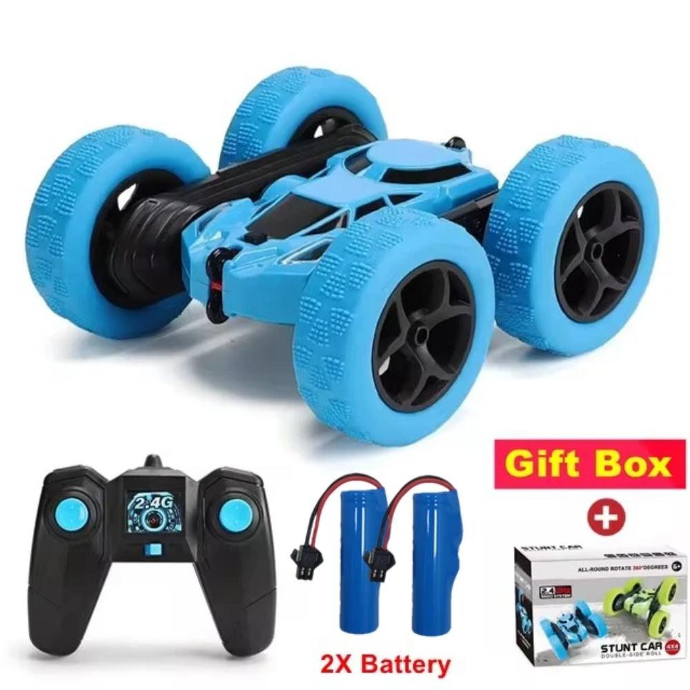 Remote Control Car, RC Cars Toys for Kids, 4WD Stunt Car with LED Lights 360° Flips, Drift Racing Electric Toy Gift for Boy Girl