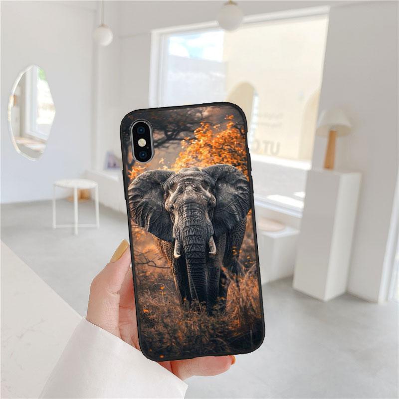 PP2 Animal Elephant Soft Shell Phone Case for Samsung Galaxy S20 S21 S22 Ultra FE + Plus A21S A22 A24 A25 A26 A30 A30S A31