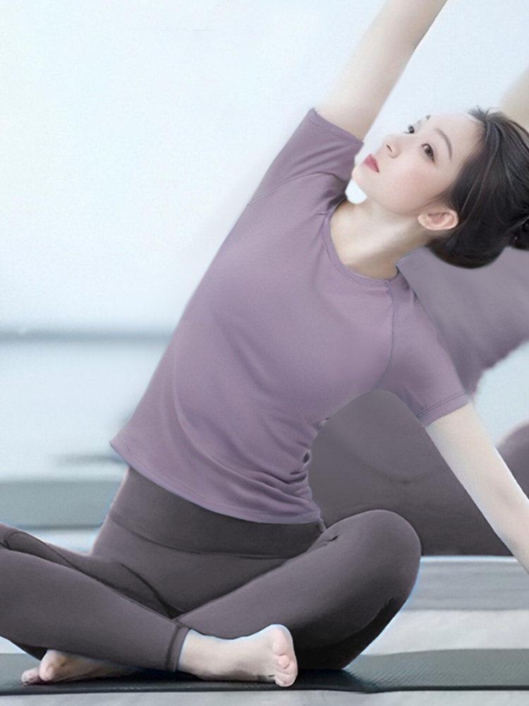 

Women s Stunning Pilates Yoga Clothes - Flattering Slim Fit High-End Sports Outerwear, Short Sleeve 2026 Collection Small