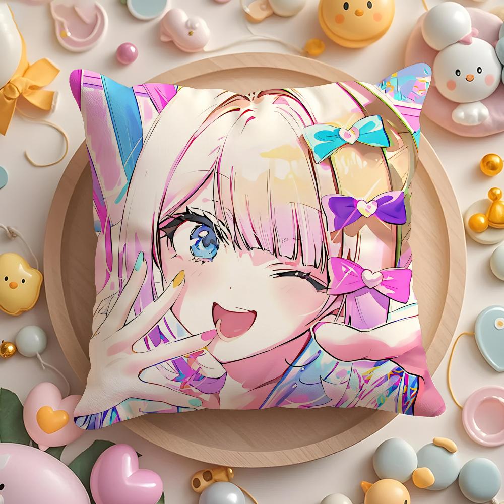 Cute NEEDY GIRL OVERDOSE Cushion Cover Home & Car Multi-Scene Pillow Cover - Reversible, Soft & Durable for Daily Use