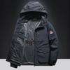 Spring and Autumn Hooded Jacket Men's Multi Pocket Outdoor Casual Jacket Windproof and Breathable Mountain Climbing Sports Casual Top