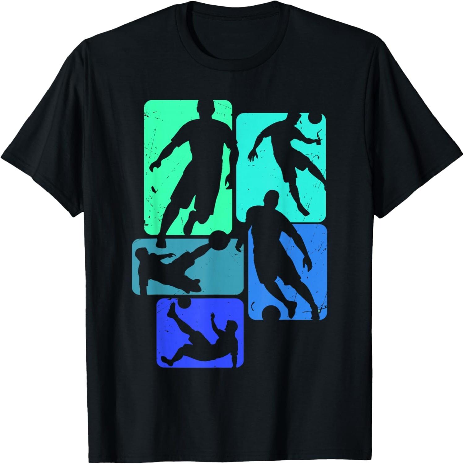 Soccer Players Fans Ball Kick Graphic Cool Streetwear Design T-Shirt S разноцветный