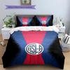 Club Atlético San Lorenzo de Almagro Pattern Bedding Quilt Set  Home Decoration  Gift (1 * duvet cover + 2 * pillowcase  without core)