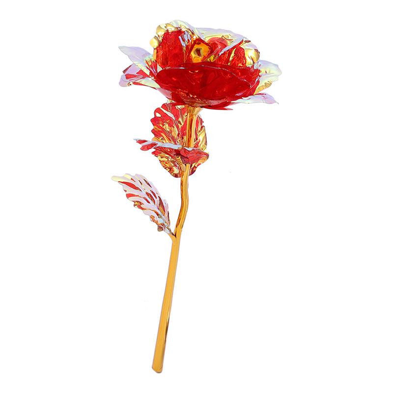 Fiore Rosa in Foglia d'Oro Fai da Te Regalo per San Valentino, Qixi, Festa della Mamma e Compleanni