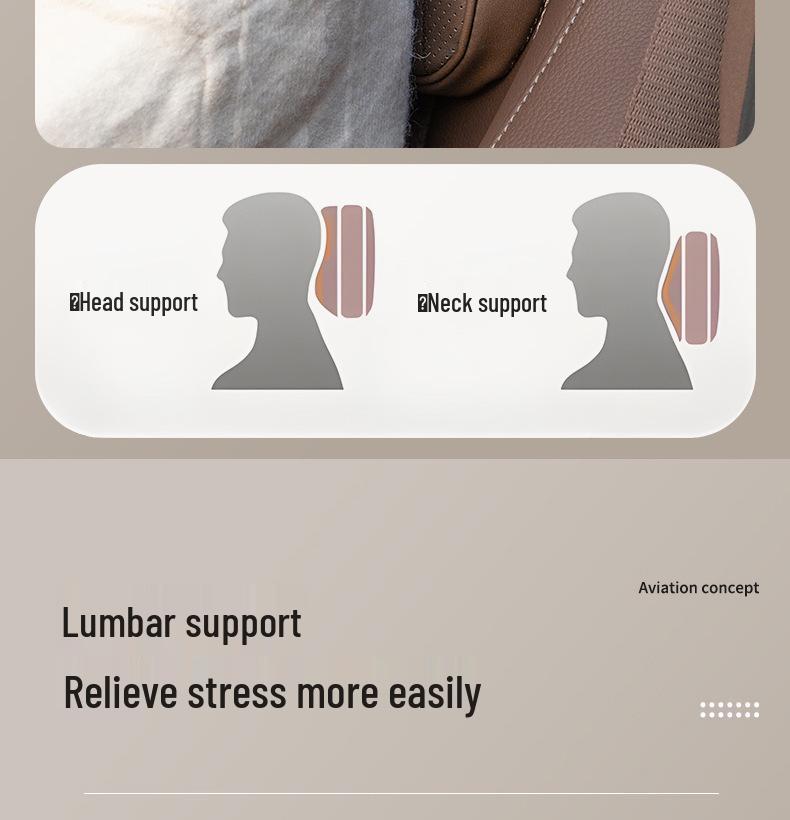 Geely Galaxy E8 Car Headrest & Neck Pillow with L6 Lumbar Support Cushion