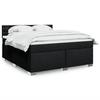 VidaXL Bed Slat Base with Mattress Black 180x200 Cm Fabric, Bed, Platform Bed, Panel Bed, Bedroom Furniture 3285983