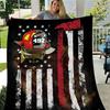 Firefighter blanket gift for firefighter man dad husband adult bedroom living room decoration flannel blanket