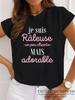 Harajuku Black Pink Rot Neue Oberteile FeUnisex Kleidung Frankreich Lustiger Buchstaben Grafik Damen T-Shirt Mädchen Ästhetische Kleidung Kurzärmelig