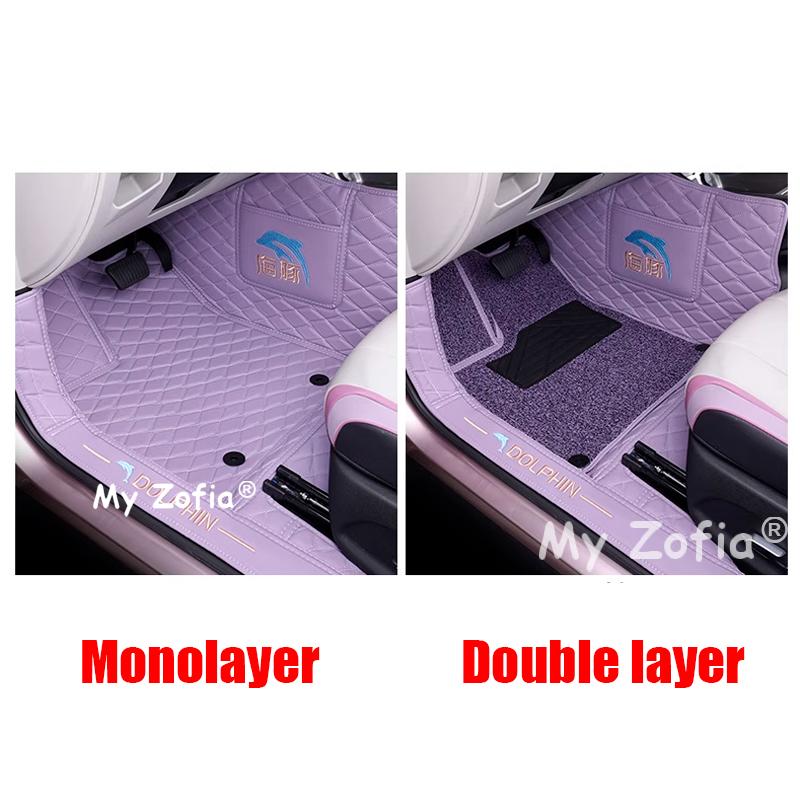 For BYD Dolphin 2025 Car Floor Mats Non-Slip PU Leather Floor Liners All-Weather Durable foot pad Accessories