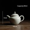 Chinese Retro Handmade Ceramic Teapots Solid Color Porcelain Tea Pot Household Beauty Tea Infuser Kettle Travel Tea Set Teaware
