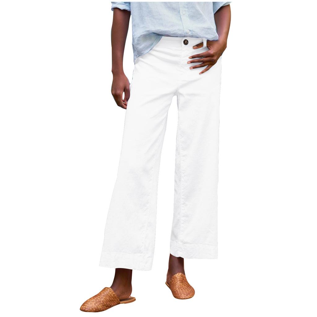 Women's High Waist Wide Leg Pants In Multiple Colors