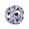 Bamoer 925 Sterling Silver Multi-color Zircon Infinite Love Birthstone Bead Charm for Original Bracelet Bangle Women Jewelry