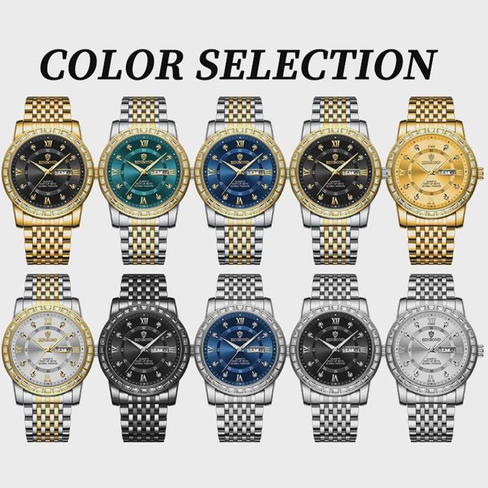 Fashion Quartz Wristwatches Gold Clock Men Luxury Watch Casual Business Analog Watches Relogio Masculino