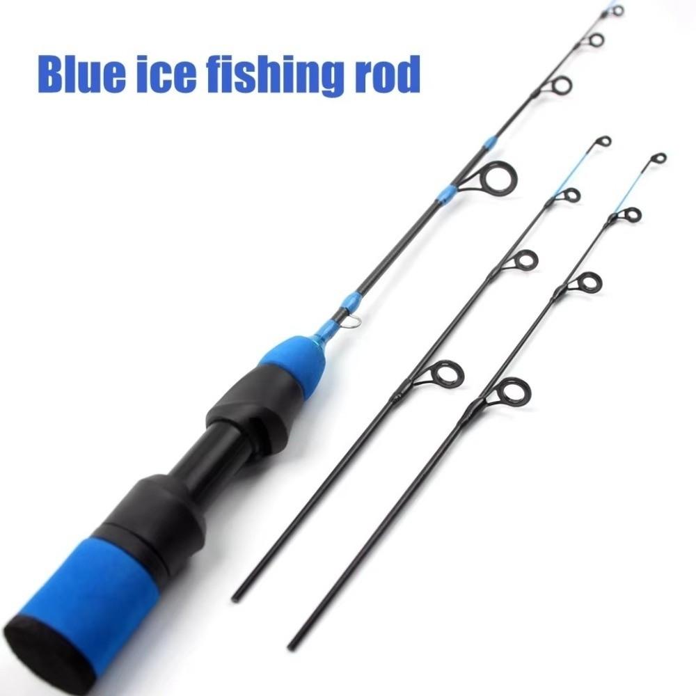55cm Carbon Fiber Ice Pole Ice Fishing Rods Short Spinning Rod Portable Ice Fishing Outdoor Fishing Winter Season Shrimp Fishing