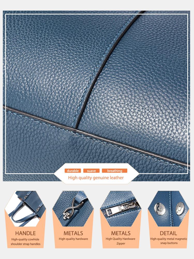 Zency Damen Große Tragetasche Echtes Leder Schultertasche