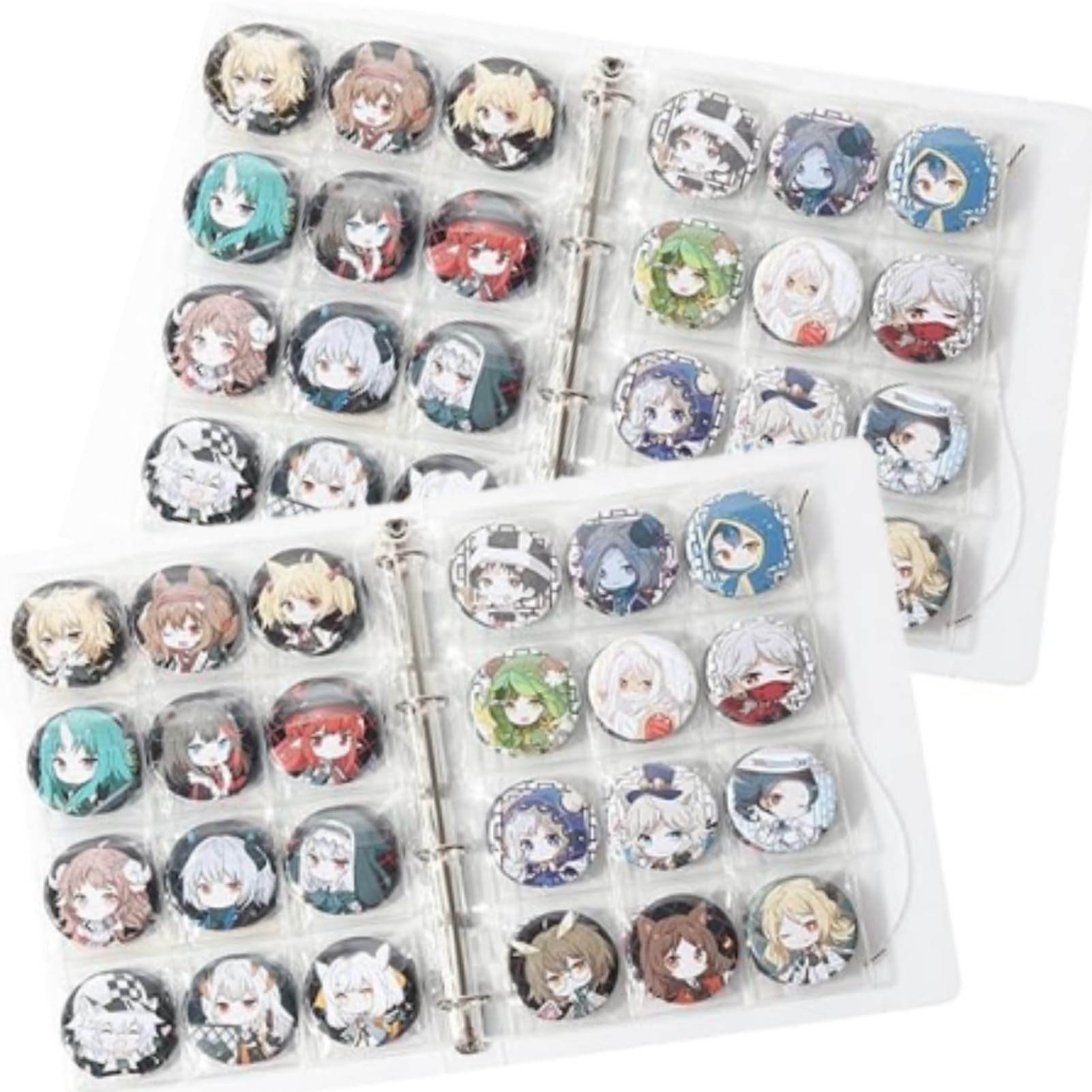 IMPACT Online Can Badge Storage File (2 books, 57mm) Collection Case for Fandom Goods (2 books)