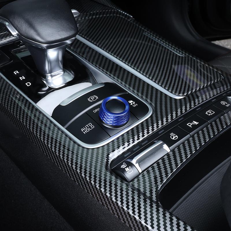 For Kia Stinger 2018- Car Interior Aluminum Alloy Material Auto Driving Mode  Knob Cover Trim Decoration Accessories LHD/RHD