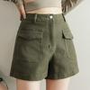 Denim Shorts Women's Summer High-waisted Tooling Outside Spice Girl Slimming Casual Hot Pants Stylish Structured Pocket Shorts