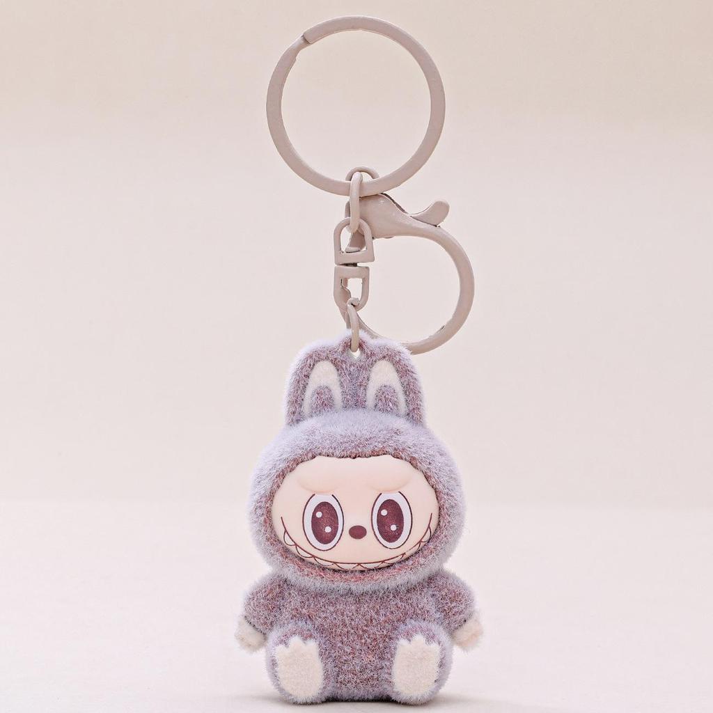Labubu Plush Keychain Doll with Velvet Texture Creative Bag Accessory