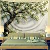 Magischer Garten Kunstlandschaft Wandteppich Polyester Wandbehang Innen und Außen Ästhetischer Wandhintergrund Heimdekoration