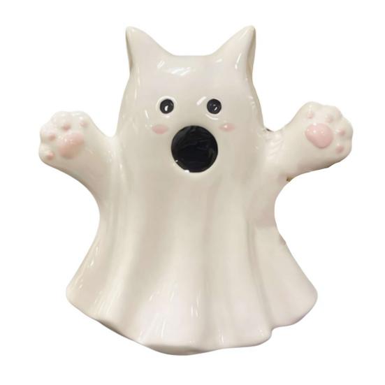 

Украшения для привидения на Хэллоуин Милая скульптура из тыквы в виде кошки-призрака Жуткий декор для дома из смолы Cat