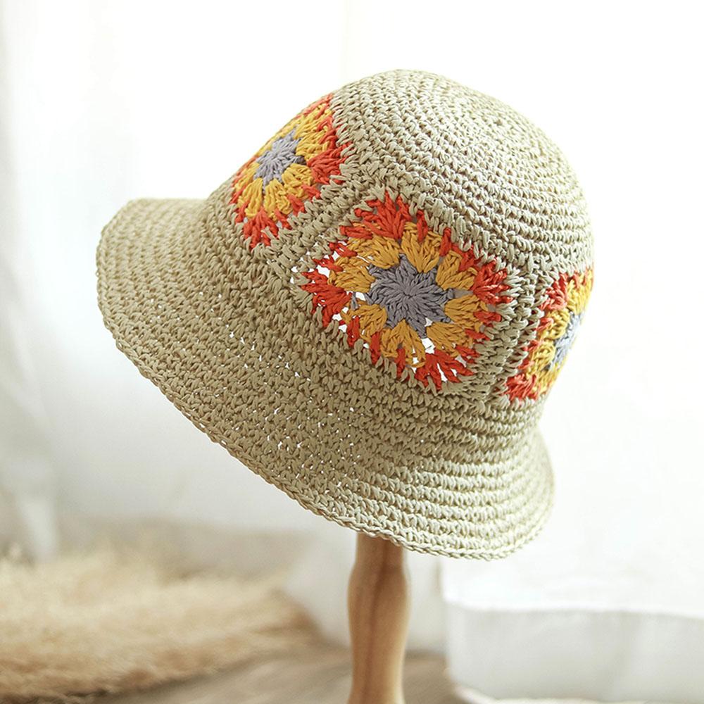 crochet hat women s beach 2022 Bucket hat Women hat summer hat Beach outing straw hat women Fisherman hat hat ladies straw hat 56-58cm