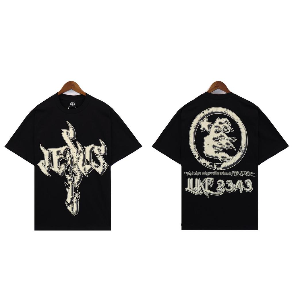 Hellstar Print Retro American Logo Hooded Sweatshirt