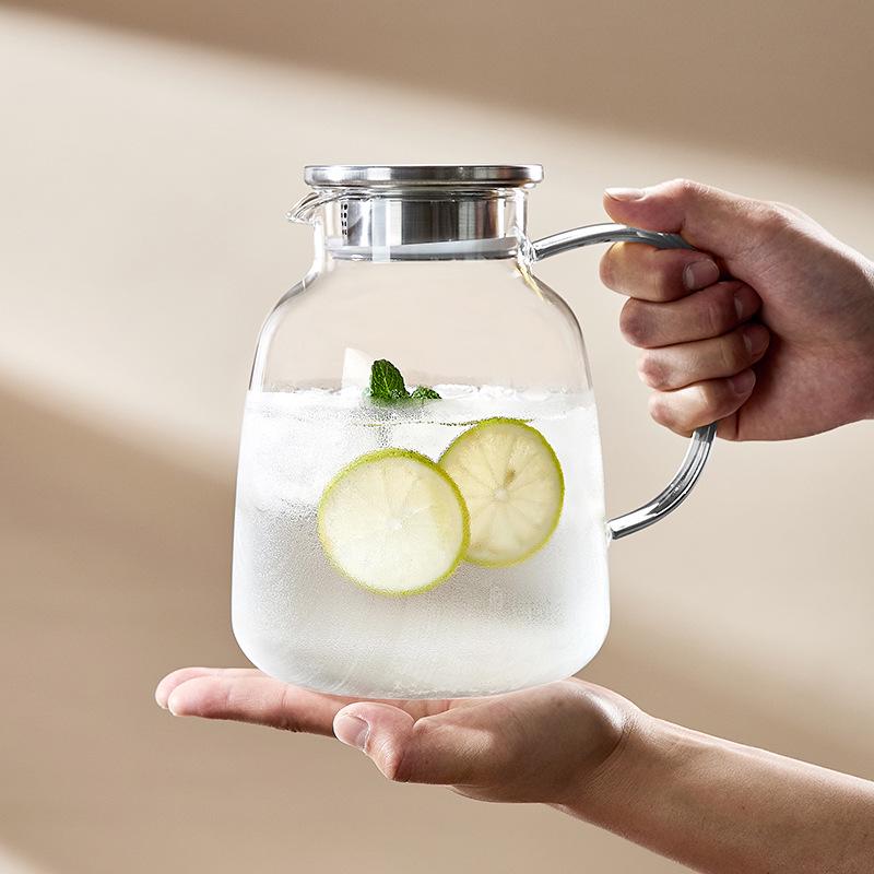 Large Capacity Heat-Resistant Borosilicate Glass Cold Water Kettle & Teapot
