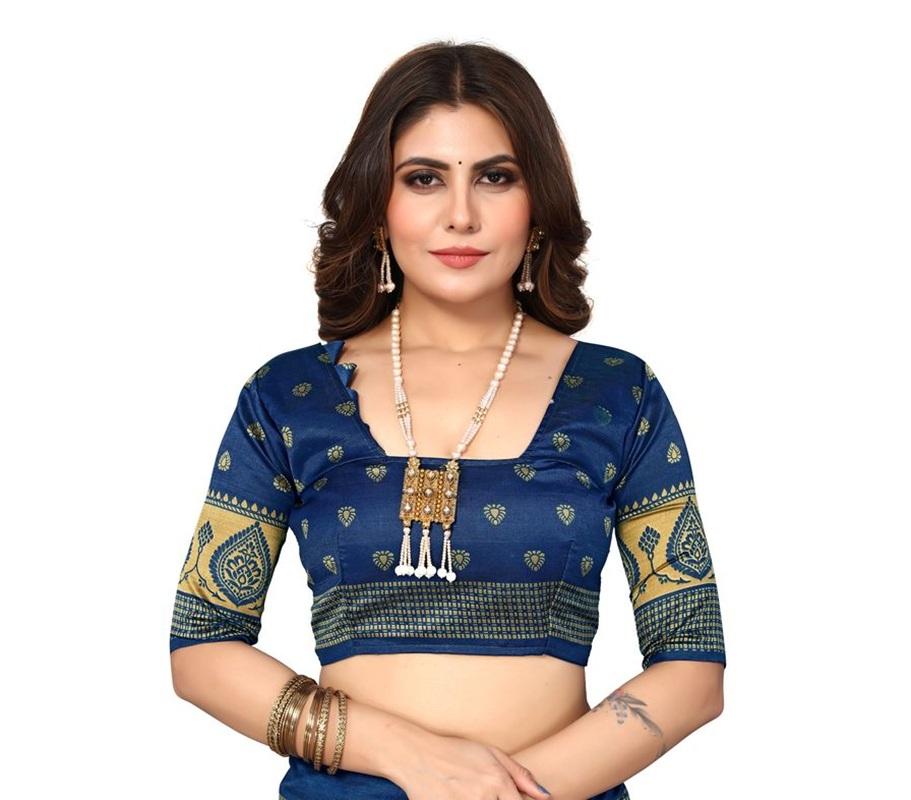 TreegoArt Fashion Women's Art Silk Printed Ethnic Wear Indian Saree With Unstitched Blouse Piece