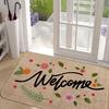 1 Piece of Floral and Letter Patterned Non Slip Door Mat Quick Absorption Entrance Carpet Floor Mat Kitchen Decoration Carpet
