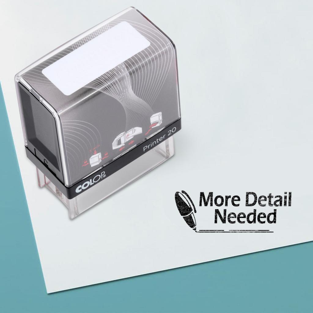 More Details Needed Self Inking Rubber Stamp Custom Colop Office Stationary P20 Mini Stamper