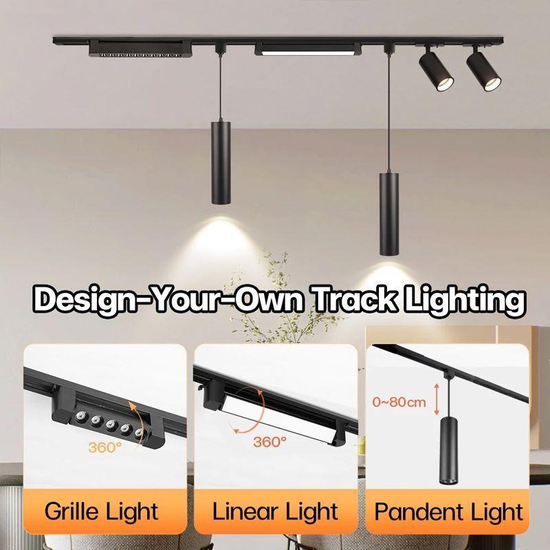 Aluminum Linear Track Ceiling Lamp COB Rail Spotlight Living Room Bedroom Decor Lighting Fixture LED Track Light