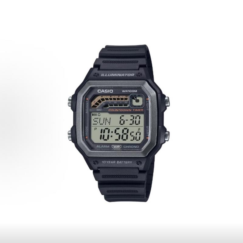 Casio Orologio personalizzato serie modificata classico retrò piccolo quadrato orologio tendenza moda 100 metri WS-1600H-1A(Watch5-GaiZhuang-AnYanHongShu)