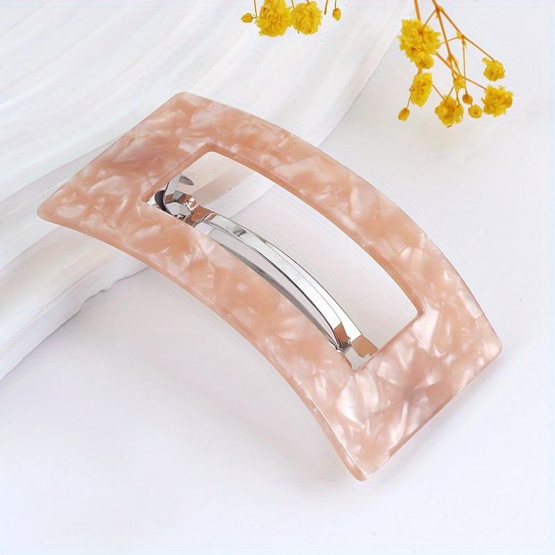 Women's Hollow Acetate Rectangular Hairpin Fashion Elegant Micro Arc Hairpin Fashion Lazy Bundle Hairpin