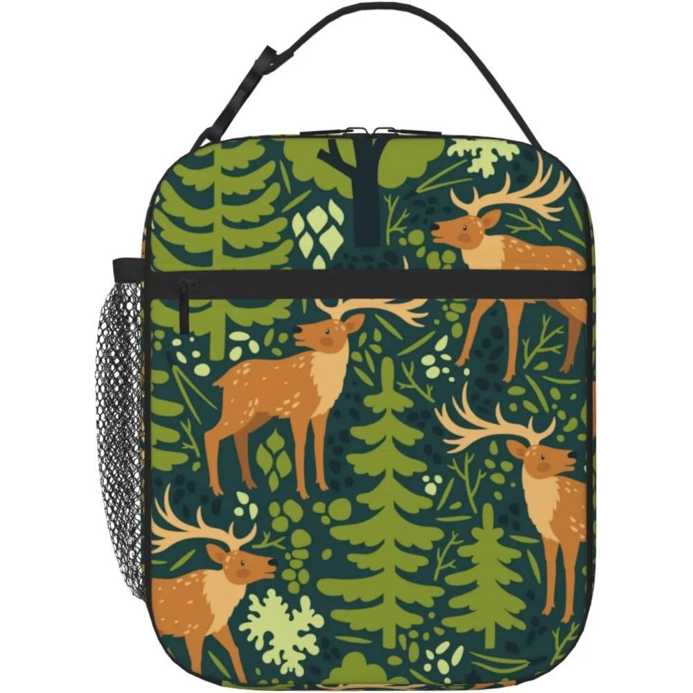 Fox Bunny Cloud Lunch Bag for Women Men Reusable Insulated Lunch Box Portable Lightweight with Side Pocket for Work Picnic