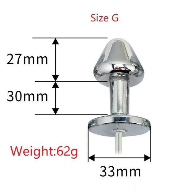 New Bi-polar electro shock Vaginal tight Huge Butt Plug Metal Anal beads Prostate Electrical Stimulation G spot medical Sex Toy