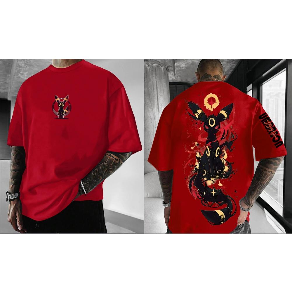 Anime Short Sleeved T-shirt Summer Men's Fashionable Breathable Sports Top