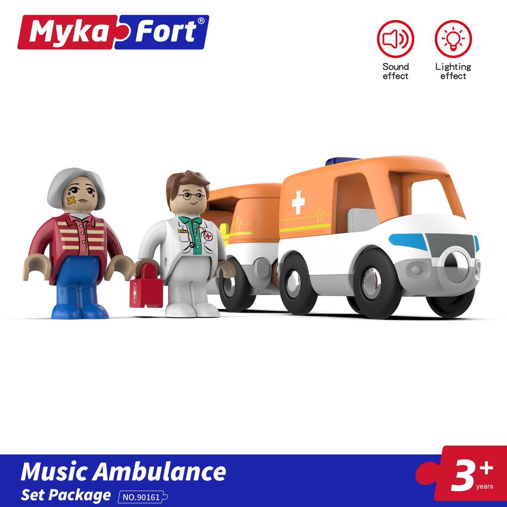 Sound & Light Track Car Police Station Fire Rescue Role-Play Toy for Kids