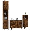 Vidaxl 3-Piece Bathroom Furniture Set, Smoked Oak