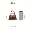 2026 Fashi Women's Mini PU Leather Handbag with Metal Chain Strap&Oversized Bow Top Handle Crossbody Bag for Decorative Purse