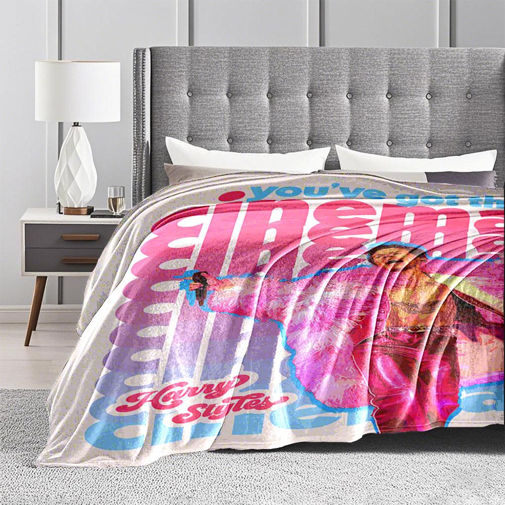 Cinema Theme Pink Blanket for All Seasons Blanket Lunch Break Throw Gift
