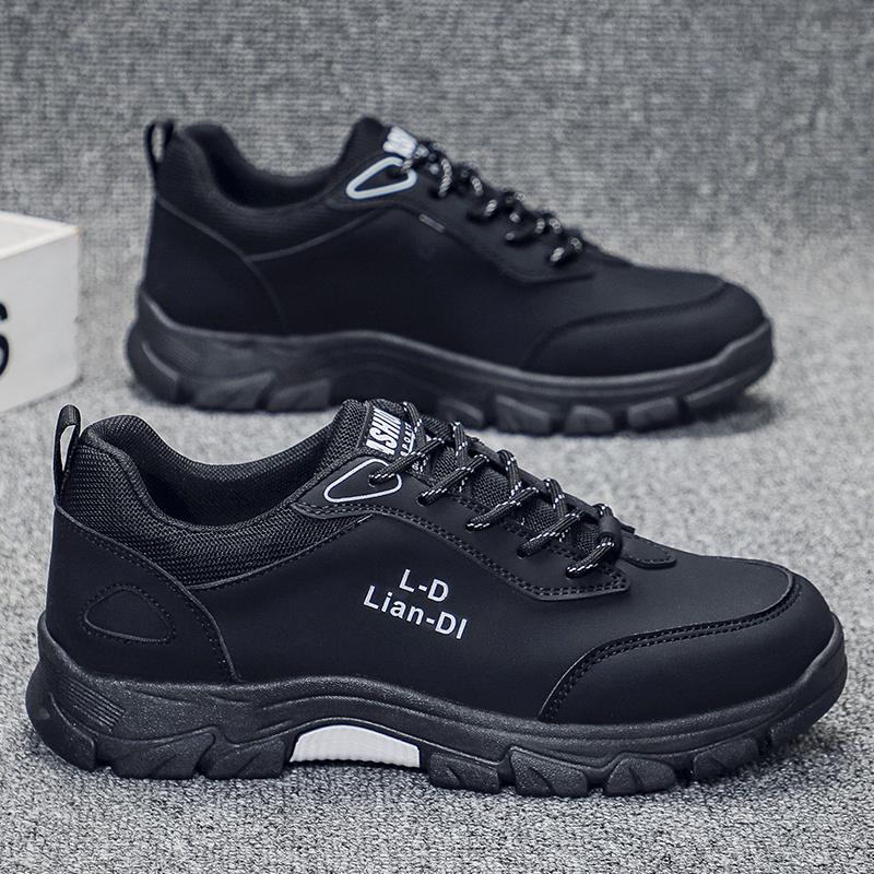 Модне чоловіче взуття для бігу Водонепроникне шкіряне повсякденне взуття для хайкінгу Високоякісне взуття для спорту на відкритому повітрі Легке взуття для ходьби