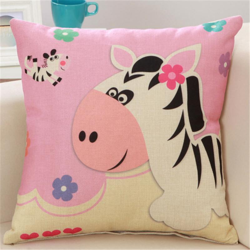 

45x45cm Cartoon Animal Dog Printed Cushion Cover For Car Seat Home Living Room Sofa Children Decorative Throw Pillow 45x45cm