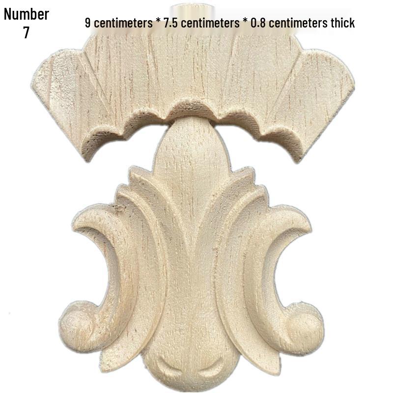 Europäische Massivholz-Schnitzerei-Applikation: Dekorative Blumen Schleife für Wände & Möbel