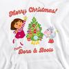 Dora the Explorer Men's Happy Holidays Dora & Boots Hoodie