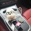 Adorable Puppy Glasses Plush Keychain Doll Charm